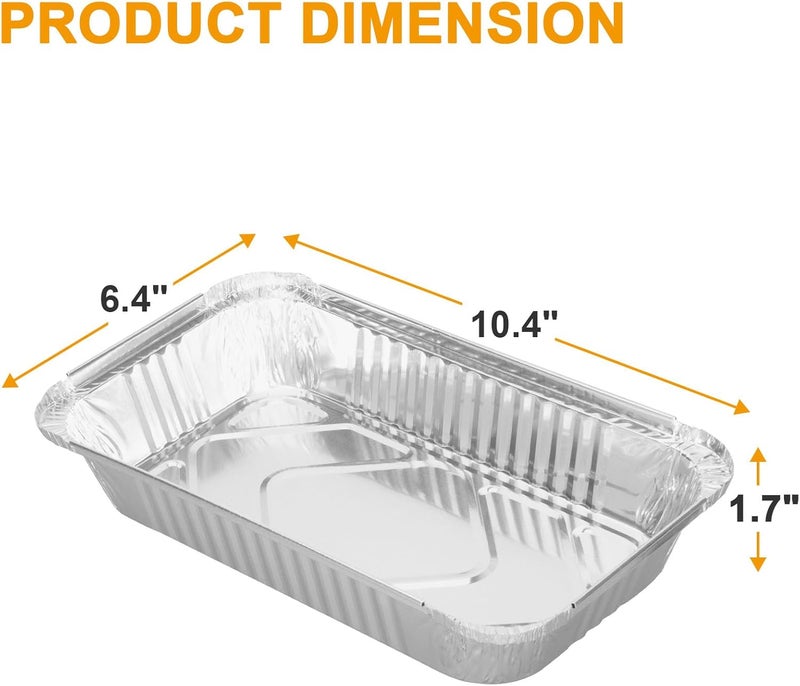 BBQ-PLUS Aluminum Drip Pans for Char-Broil 9328812P06 2425514W12 Accessories, Disposable Foil Drip Pan Liners Replacement Parts for Char-Broil Big Easy Oil-Less Turkey Fryer, 15 Packs - Image 2